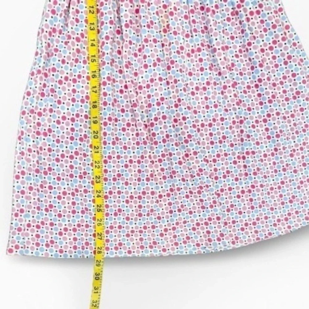 Gymboree‎ Girls Pink Blue Polka Dot Monogram Initial M Cotton Dress Size 10